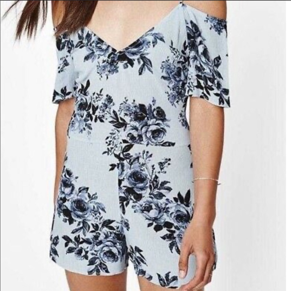 Kendall & Kyle Blue Floral Romper